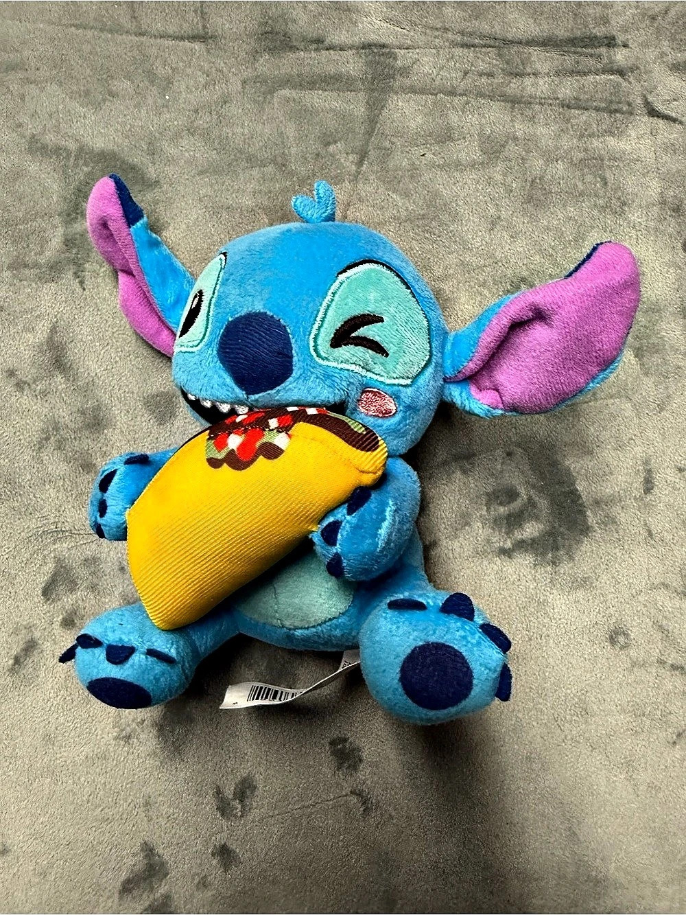 Disney Stitch Small Plush with Taco Blue & Purple
